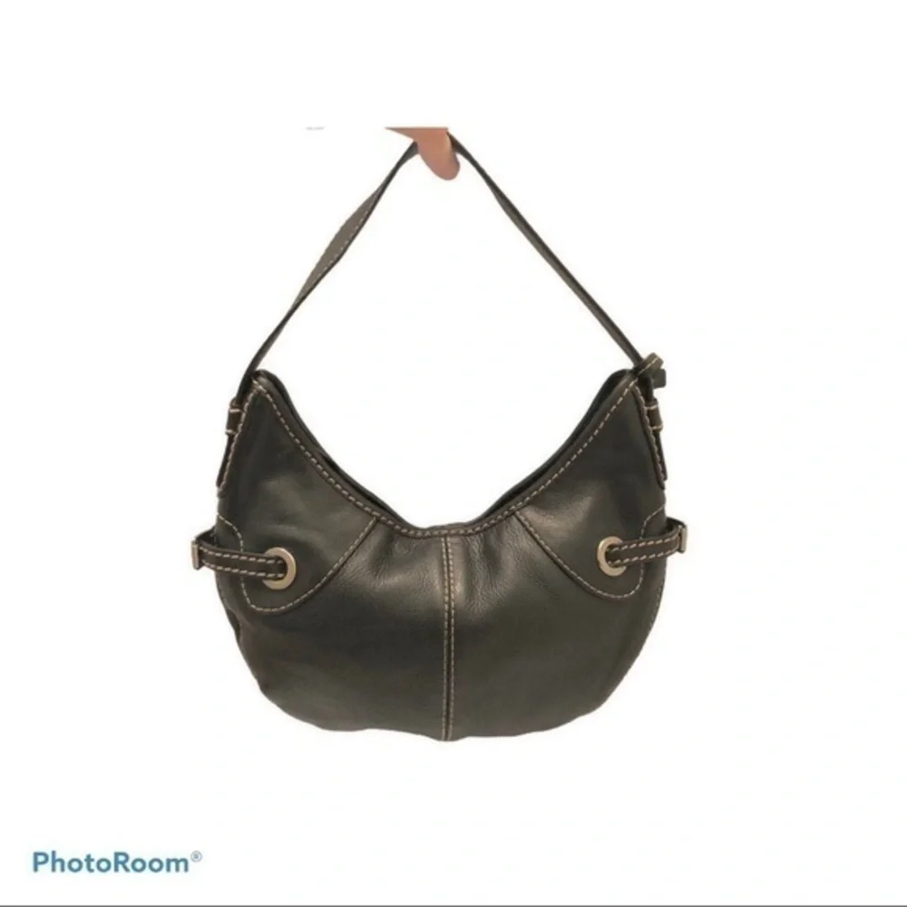 Michael kors vintage black leather hobo bag purse